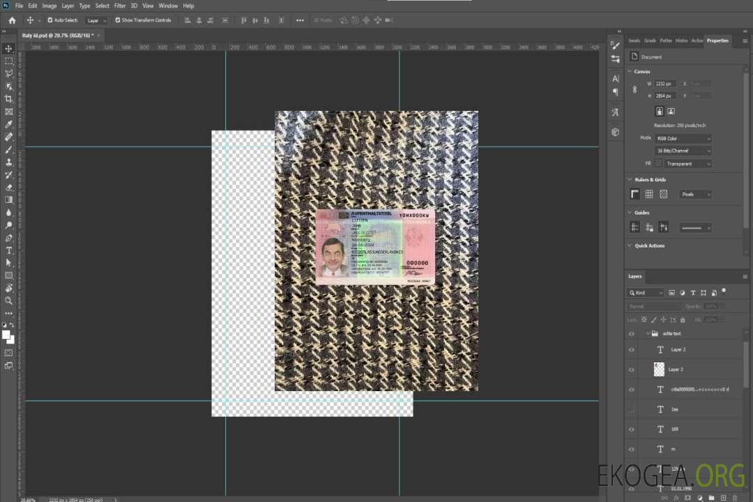 Photolook de la carte de permis de séjour en Allemagne AVANT template Photolook de la carte de permis de séjour en Allemagne AVANT template